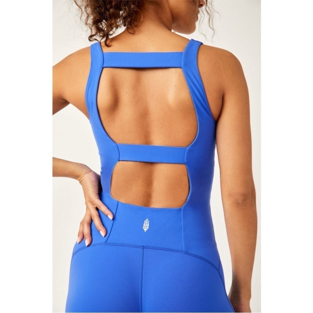 Free People Movement Never Better One-Piece in Electric Cobalt Blue - Picture 3 of 13